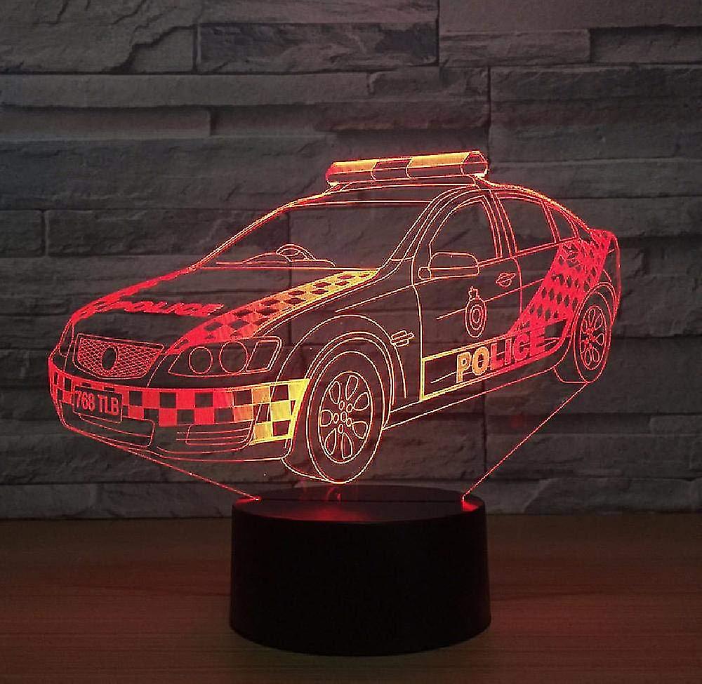 3d Police Visual Led Home Decor Gradients Modelling Desk Lamp For Kid Touch Button