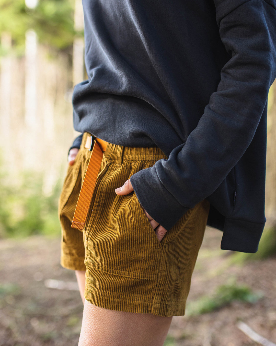 Del Sur Cord Shorts - Tapenade