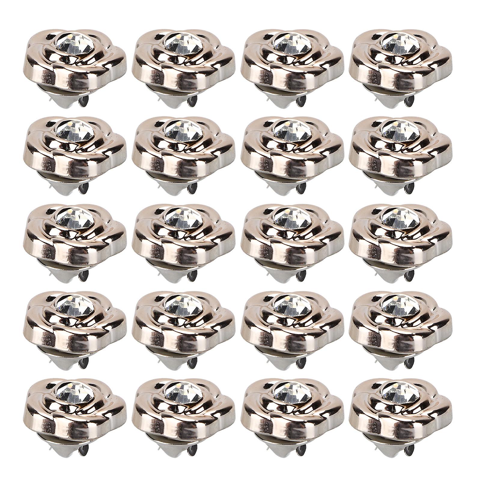 20pcs Metal Sweing Buttons 18mm Reusable Easy Removal Sturdy Durable Rustproof Jean Buttons For Trousers Skirts Sweaters