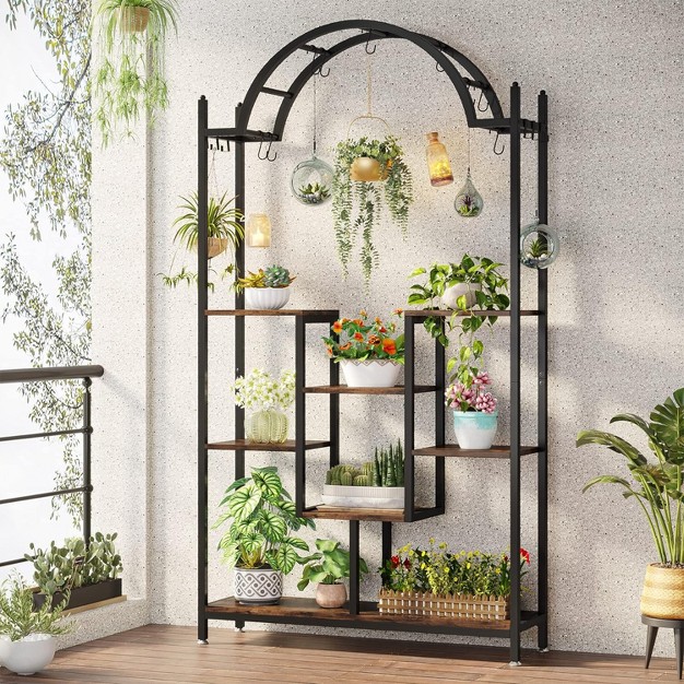 Tribesigns 74 8 x27 x27 Arched Indoor Plant Stand