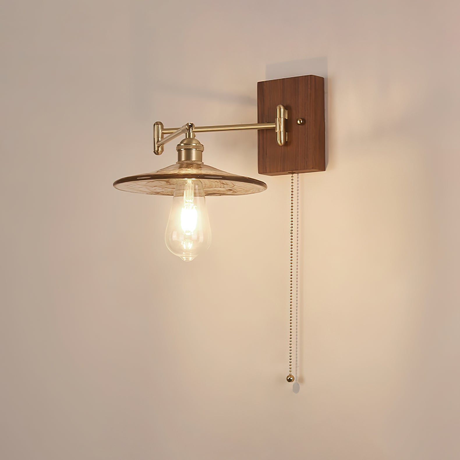 Heritage Walnut Wall Lamp