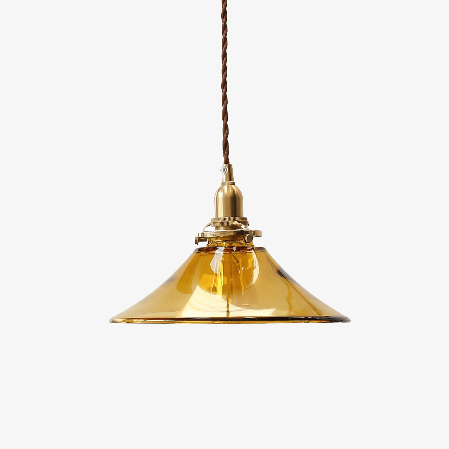 Amber Glass Pendant Light