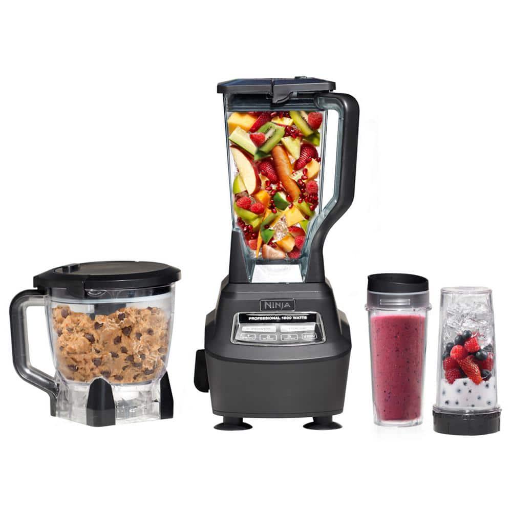 NINJA Mega Kitchen System 72 oz 5Speed Black Blender and Food Processor with Travel Cups