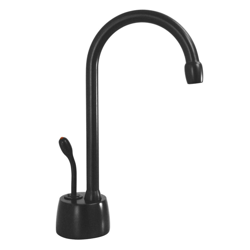 Westbrass 9 in. Velosah 1-Handle Hot Water Dispenser Faucet with Instant Hot Water Tank Matte Black D271H-62