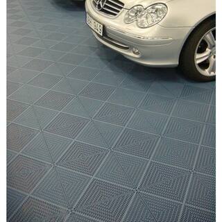 Bergo Unique 14.9 in. x 14.9 in. Graphite Polypropylene Garage Floor Tile (54 sq. ft.  case) UITILEGP