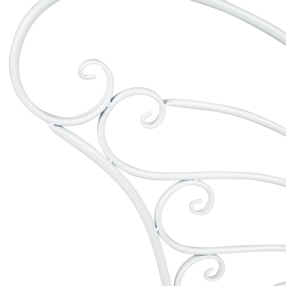 White Metal Garden Butterfly Chair