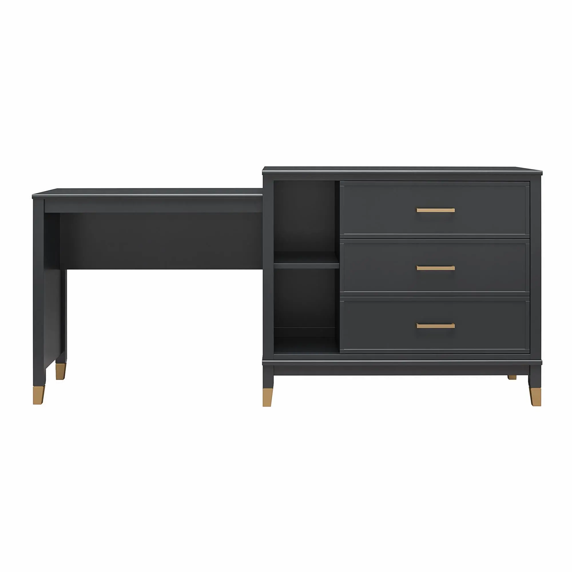 Westerleigh Black 3 in 1 Media Dresser