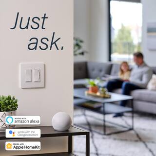 Legrand radiant with Netatmo 15-Amp Single-Pole Decorator Rocker Smart Light Switch White WNRL10WH