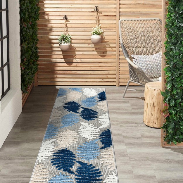 World Rug Gallery Seville Floral Leaves Indoor outdoor Area Rug