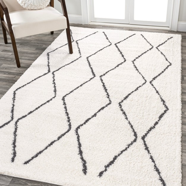 Catala Moroccan Diamond Shag Indoor Area Rug Jonathan Y