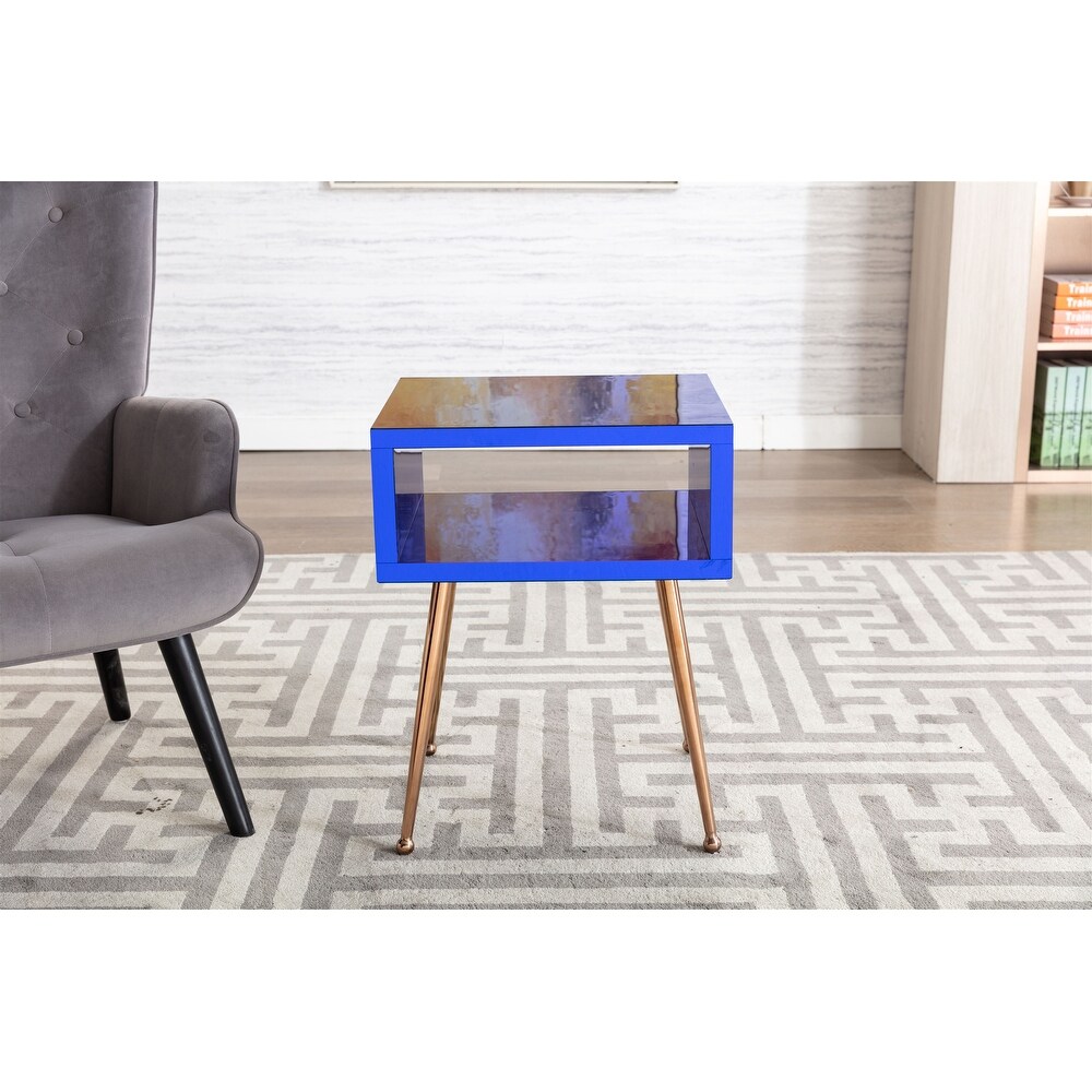 Mirror Nightstand End Table