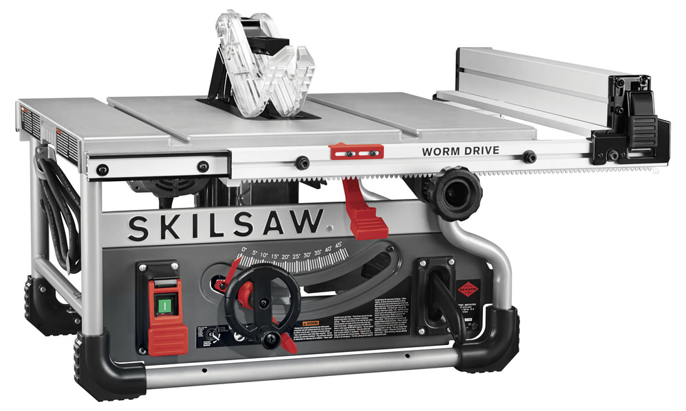 8-1/4 IN. Portable Worm Drive Table Saw with Skilsaw blade ;