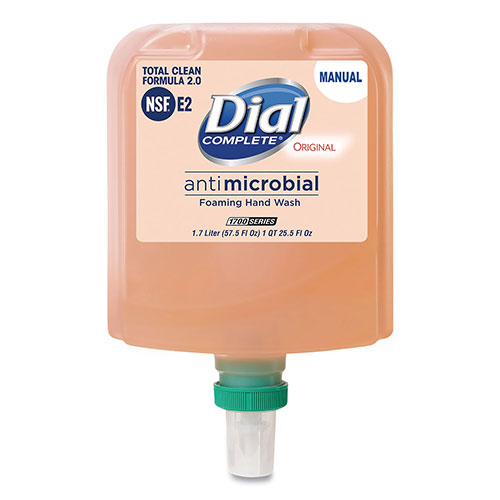 Dial Professional Dial Dial 1700 Manual Refill Antimicrobial Foaming Hand Wash | Original， 1.7 L Bottle， 3