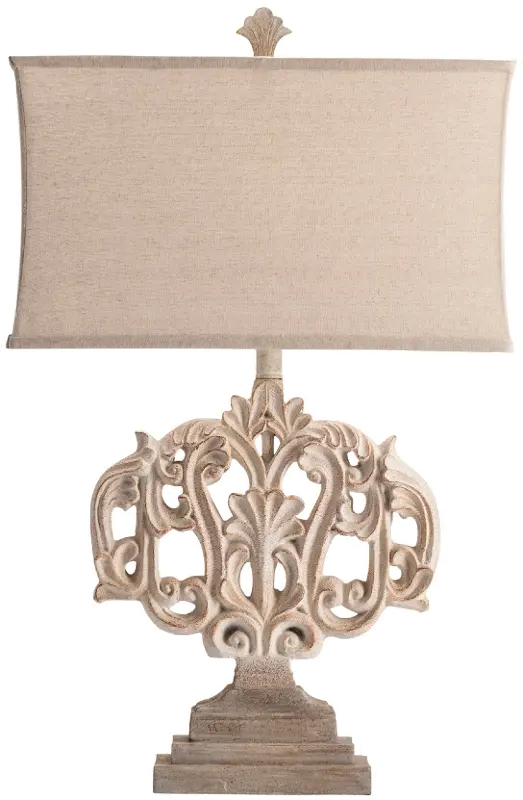 29.5 Inch Filigree Resin Table Lamp