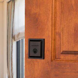 Baldwin Square Venetian Bronze Low Profile Single Cylinder Deadbolt Featuring SmartKey Security 380SLB11PSMTCPR