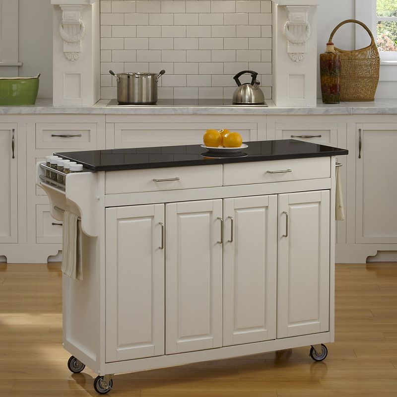 homestyles Create-a-Cart White Kitchen Island