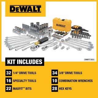 DW 14 in. x 38 in. Drive Polished Chrome Mechanics Tool Set (142-Piece) DWMT73802