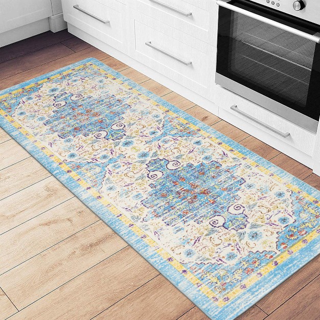 World Rug Gallery Traditional Bohemian Vintage Anti Fatigue Standing Mat