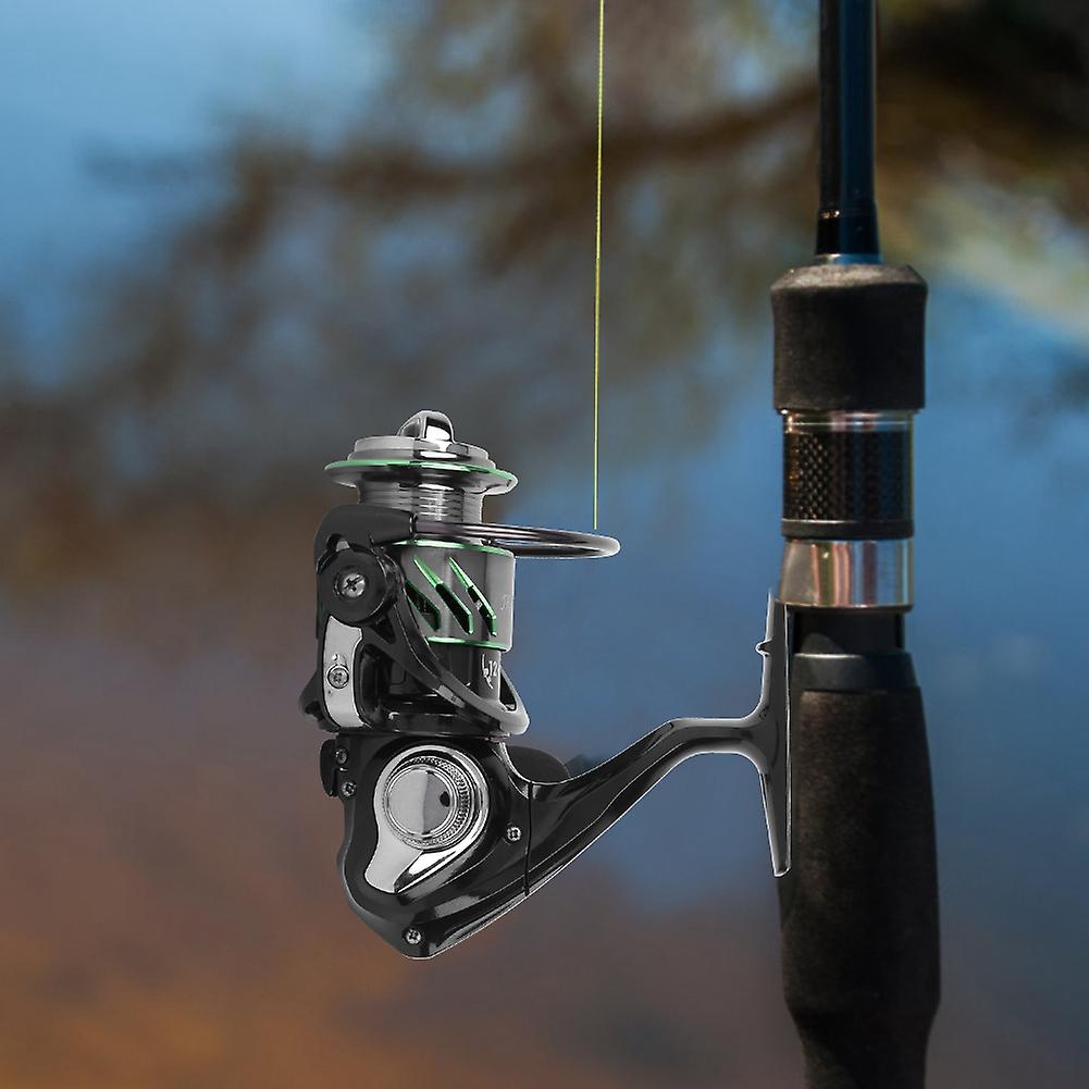 Jk1000 Metal Alloy Body Engineering Plastics Shell Black Spinning Fishing Reel 9+1 Bearing Fish Wheel For Freshwater Seawaterjk1000 Fishing Reel