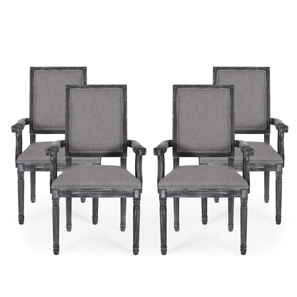 Maria French Country Upholstered Dining Chairs by Christopher Knight Home   23.75\