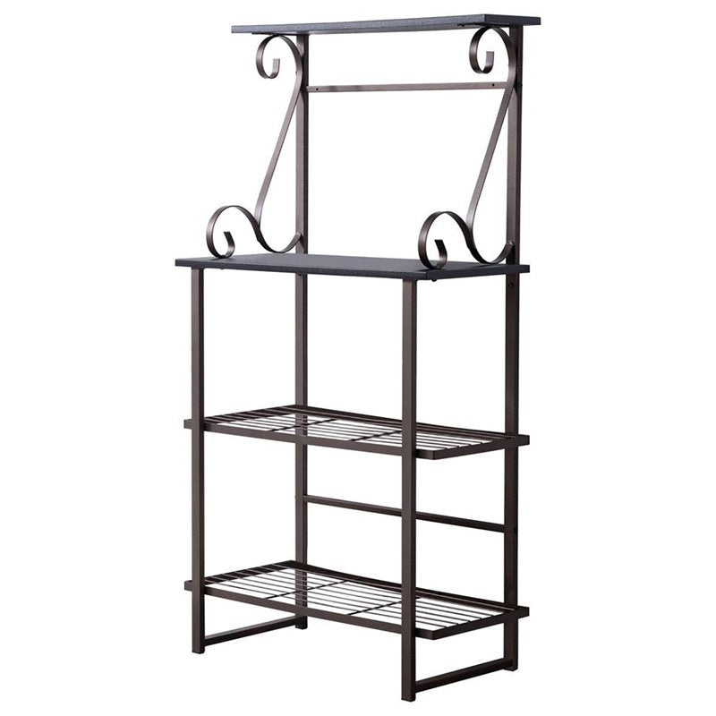 Pilaster Designs Solitude 4-tier Metal Freestanding Kitchen Baker Rack in Pewter