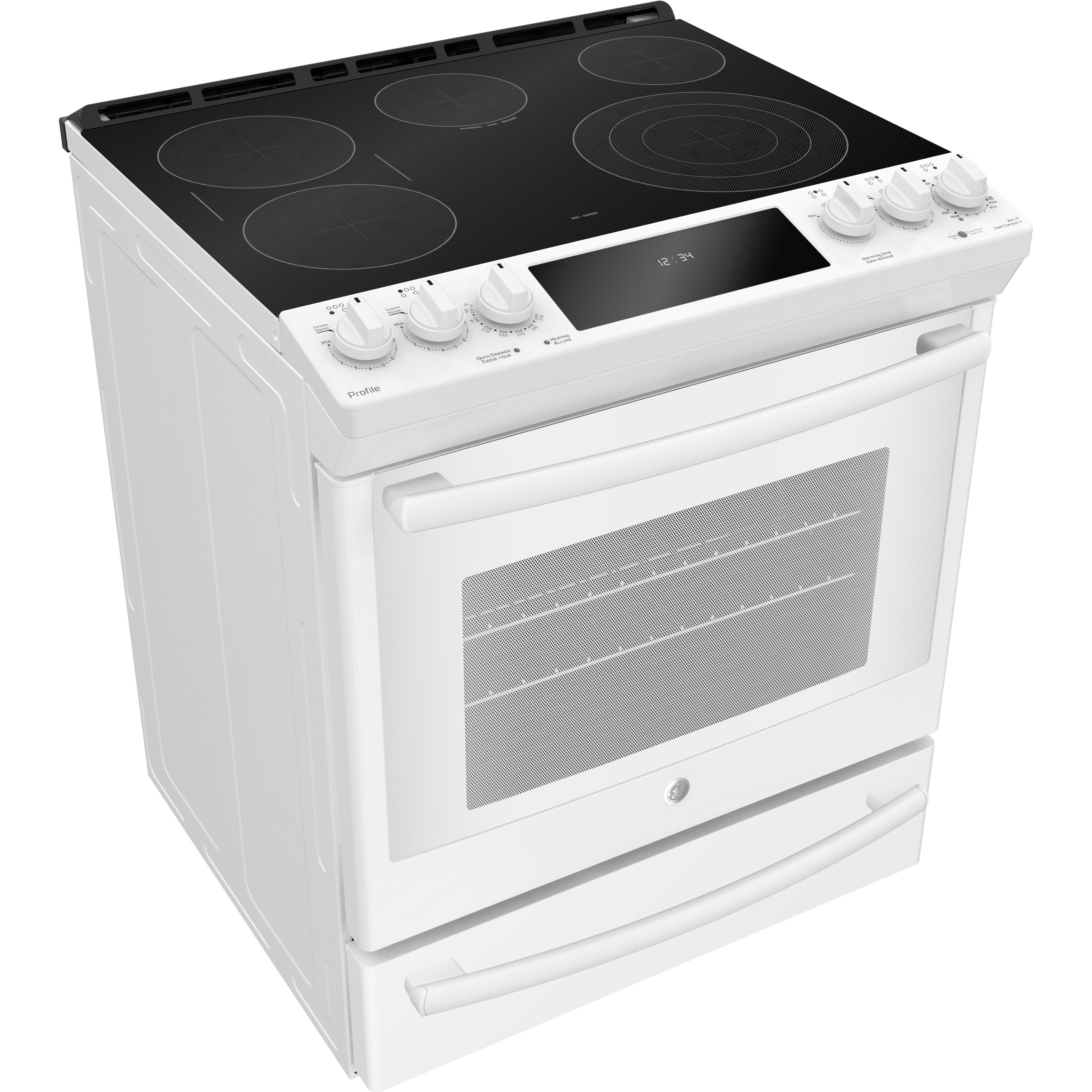 GE Profile 30-inch Slide-In Electric Range PCS940DMWW