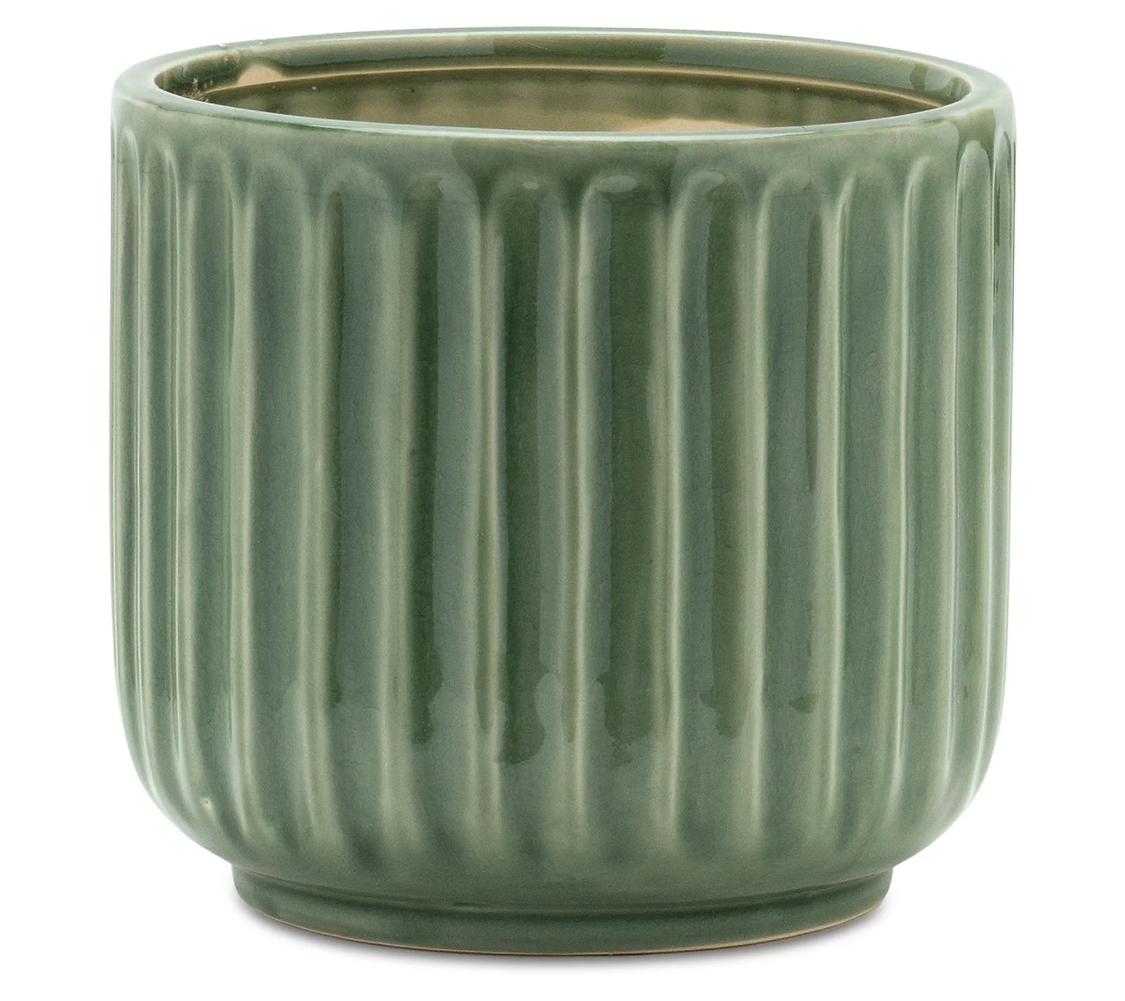 Melrose Sage Ribbed Terra Cotta Planter (Set of 3)