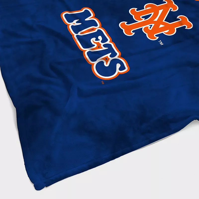 New York Mets 60'' x 70'' Bubble Tie-Dye Flannel Sherpa Blanket