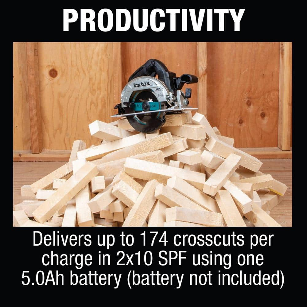 Makita 18V 6-1/2 in. LXT Sub-Compact Lithium-Ion Brushless Cordless Circular Saw (Tool Only) XSH04ZB