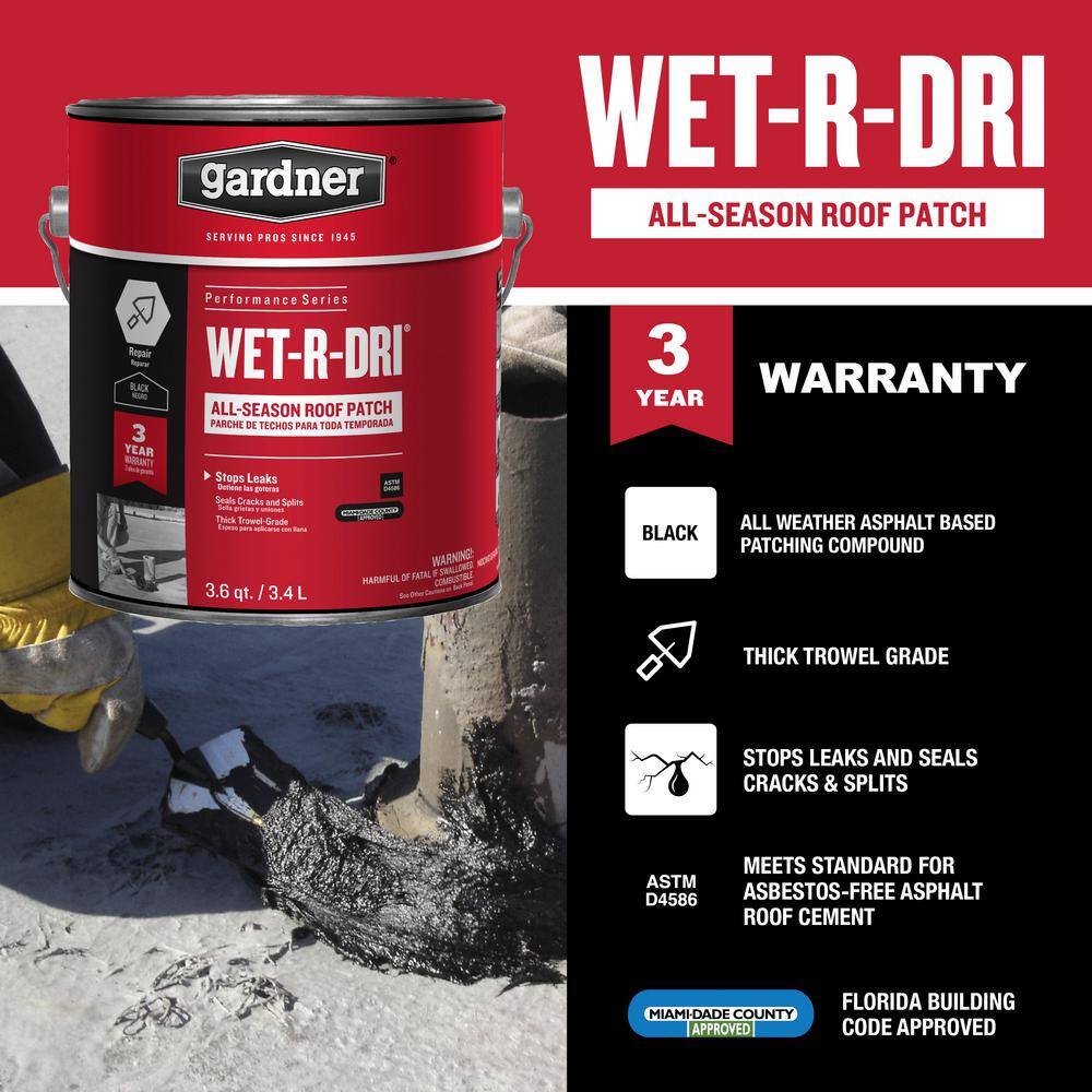 Gardner 115.2 oz. Wet-R-Dri All-Season Roof Patch 0371-GA