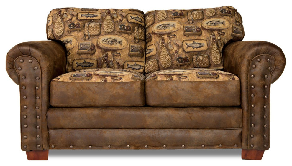 American Furniture Classics Model 8502 80 River Bend Loveseat   Rustic   Loveseats   by Beyond Stores  Houzz