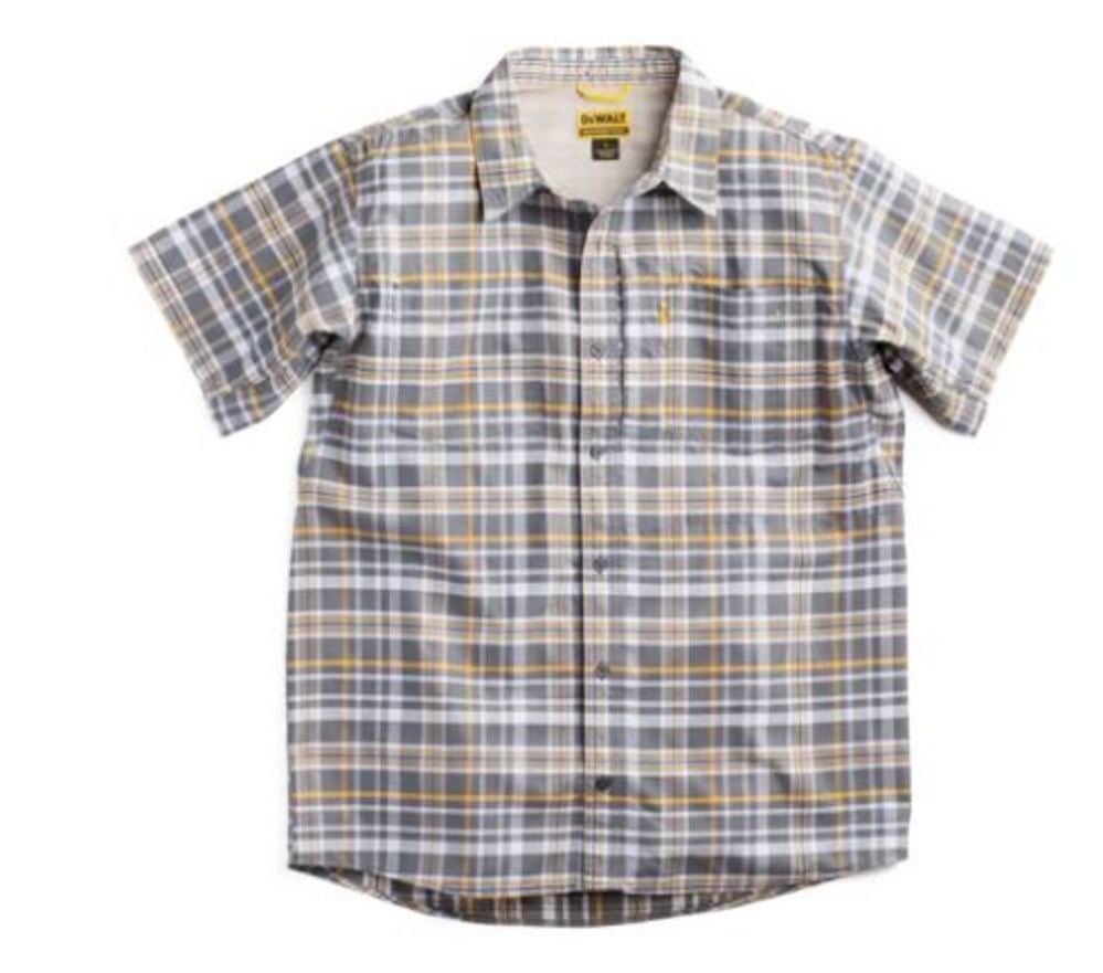 DEWALT Austin Plaid Prostretch Work Shirt Gunmetal 2X DXWW50038-303-XXL from DEWALT