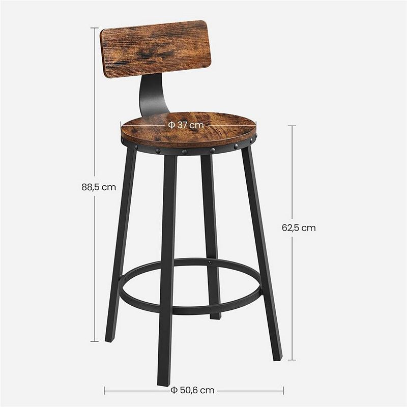 BreeBe Kitchen Stools with Backrest