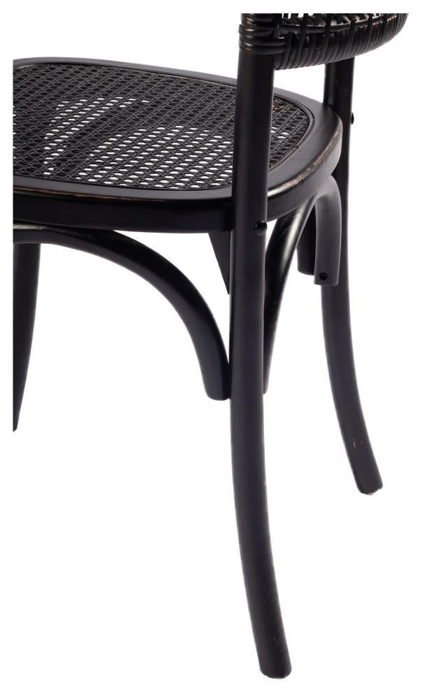 Churchill Dining Chair Antique Black M2   Tropical   Dining Chairs   by Kolibri Decor  Houzz