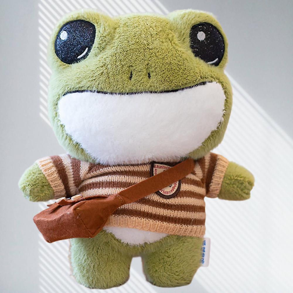 11.4 Inch Frog Plush， Frog Stuffed Animal Toy， Adorkable Frog Soft Hugglable Plushie Doll With Backpack Birthday， Gifts For Boys And Girls