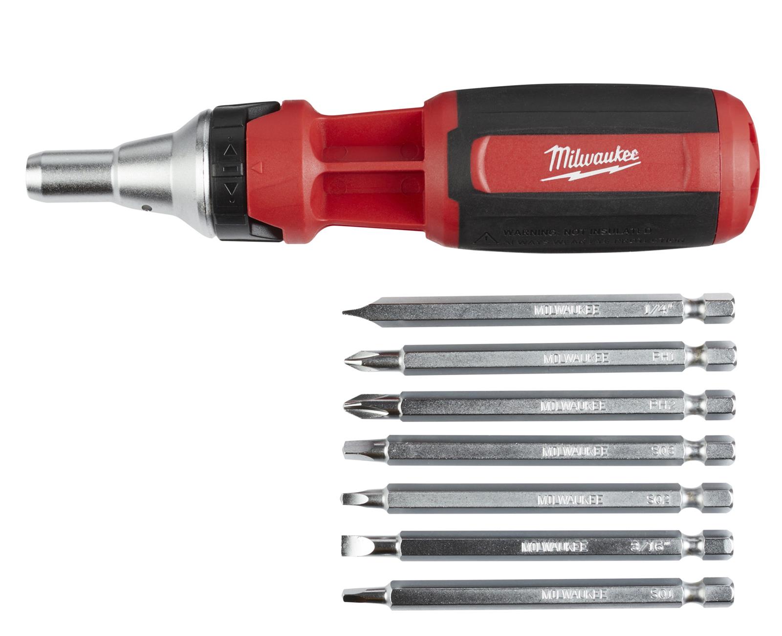 Milwaukee Tool 48-22-2322 Milwaukee 9-in-1 Square Drive Ratcheting Multi-Bit Drivers