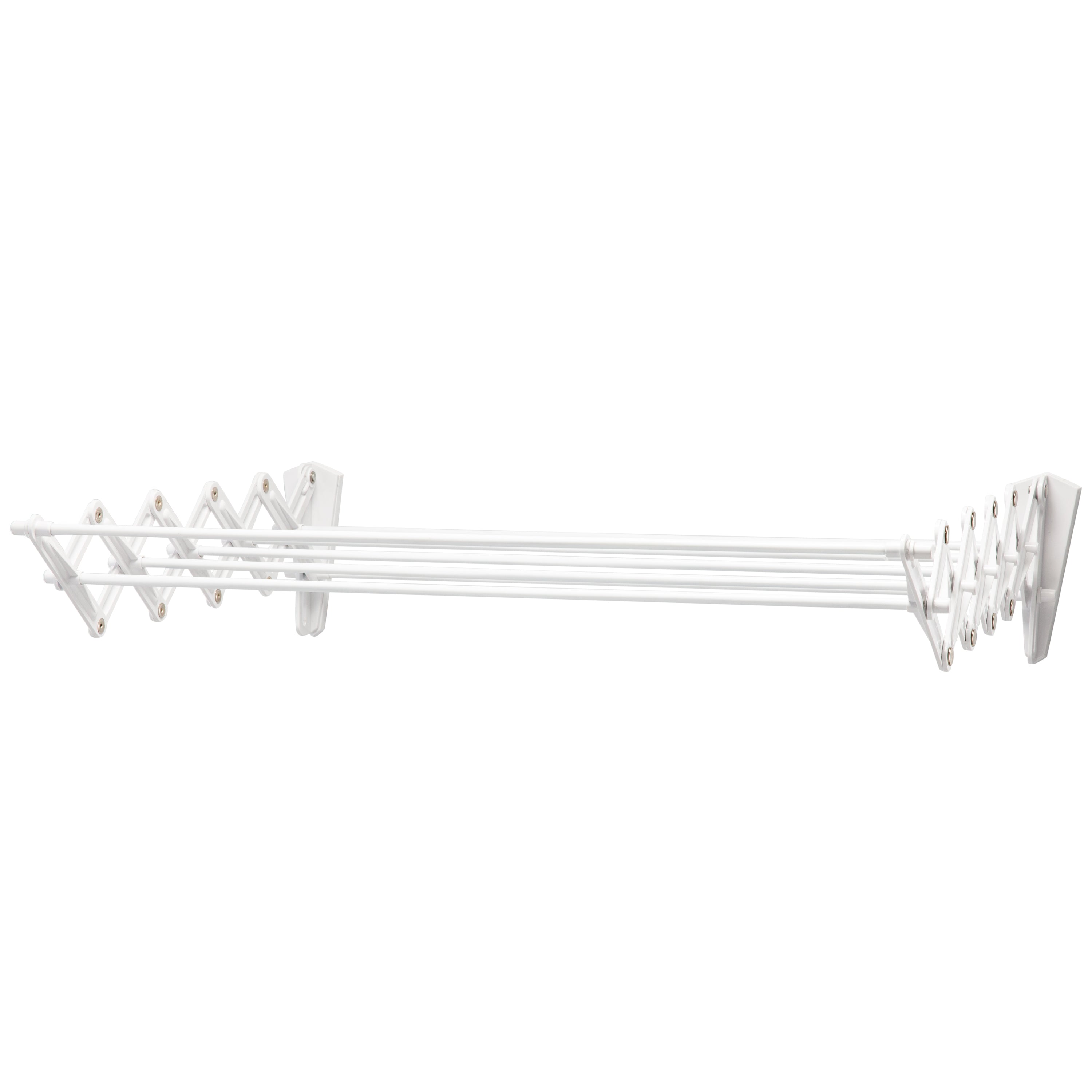 Woolite Collapsible Metal & Plastic Clothes Drying Rack, White