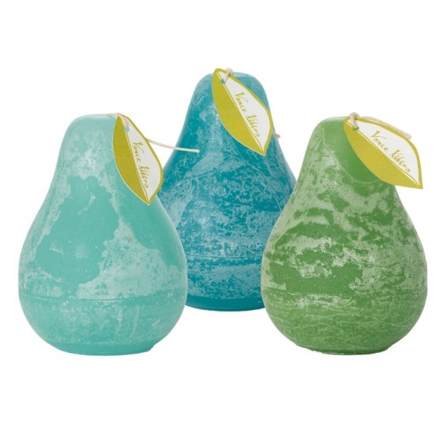 Sea Green Pear Candles Kit Set Of 3