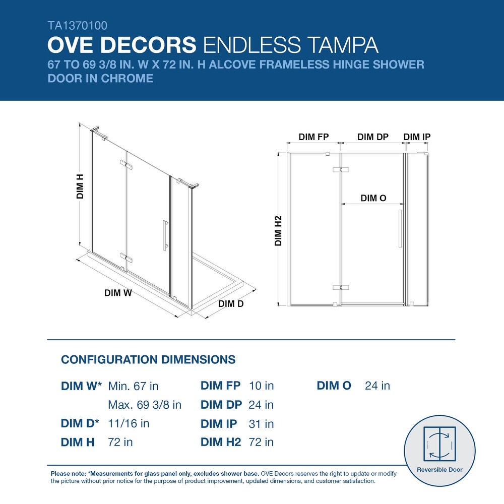 Endless Tampa Alcove 67 to 69 3/8\