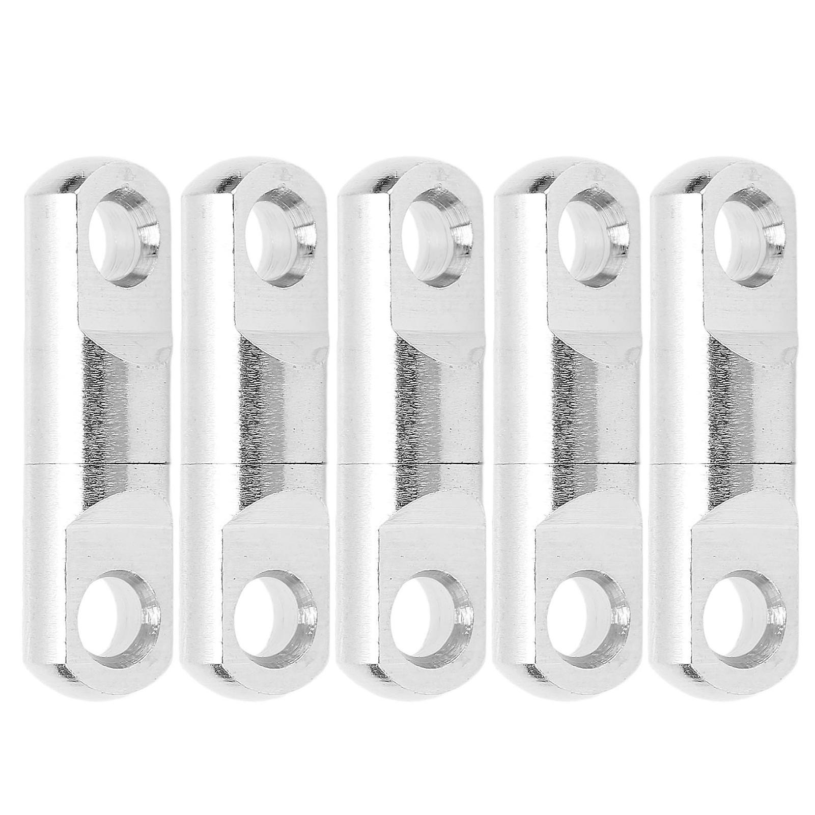 5pcs/set Stainless Steel Column Type 360 Rotary Bearing Swivels Fishing Swivels Hook Connector7#