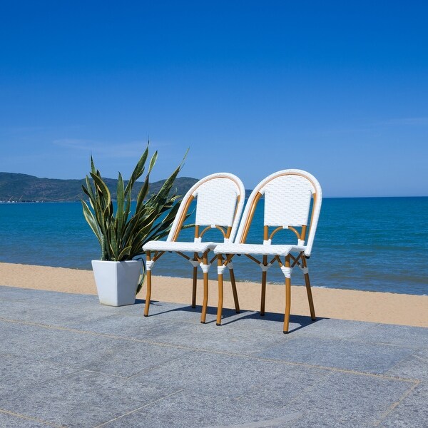 SAFAVIEH California Outdoor Side Chair Set of 2 (Fully Assembled)