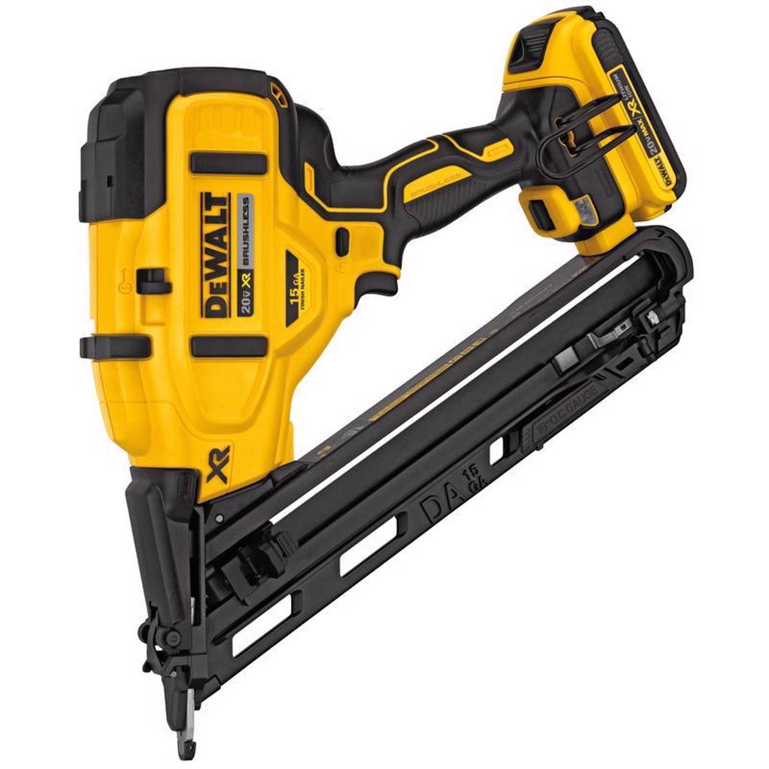 DW 20V MAX XR 15 Ga. Cordless 34 deg Nailer 20 V