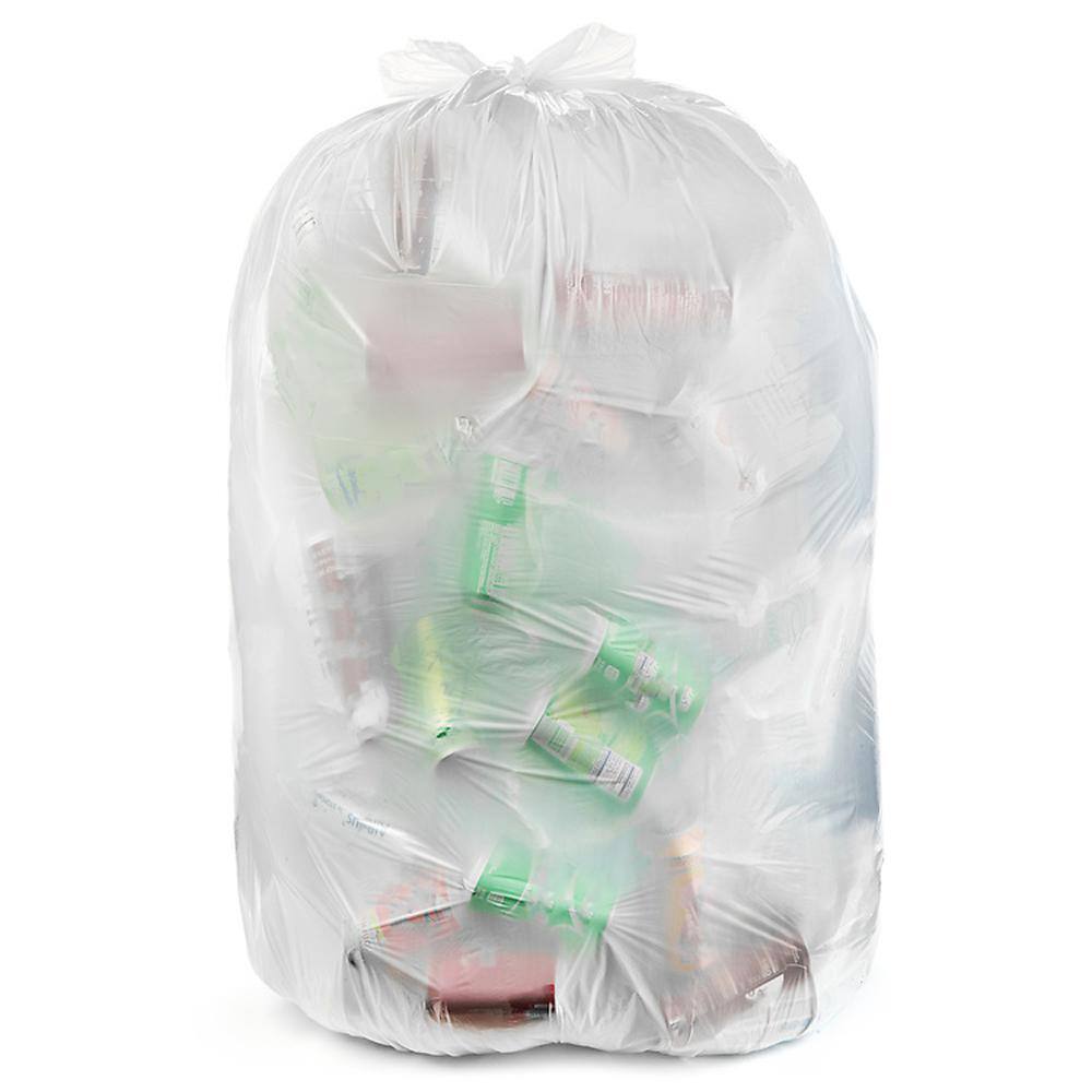 Aluf Plastics 20 Gal.-30 Gal. Clear Garbage Bags - 30 in. x 36 in. (Pack of 100) 1.5 mil (eq) - for Recycling Storage  Outdoor Use CSR302