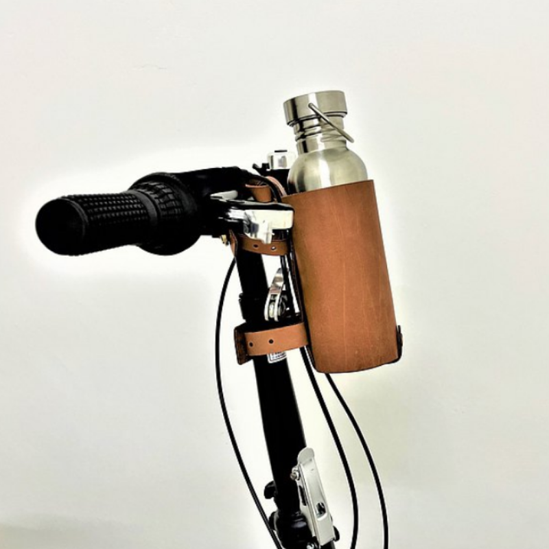 Outdoor Bike Bottle Holder Bike Bottle Beverage Carrier PU Leather Bicycle Water Bottle Cup Holder