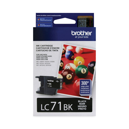 Brother LC71BK Innobella Ink， 300 Page-Yield， Black