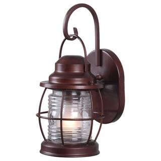 Home Decorators Collection Harbor 1-Light Copper Outdoor Wall Lantern Sconce HDP11987