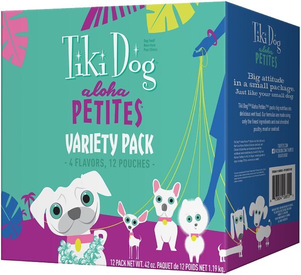 Tiki Dog Aloha Petites Variety Pack Grain-Free Wet Dog Food Pouches