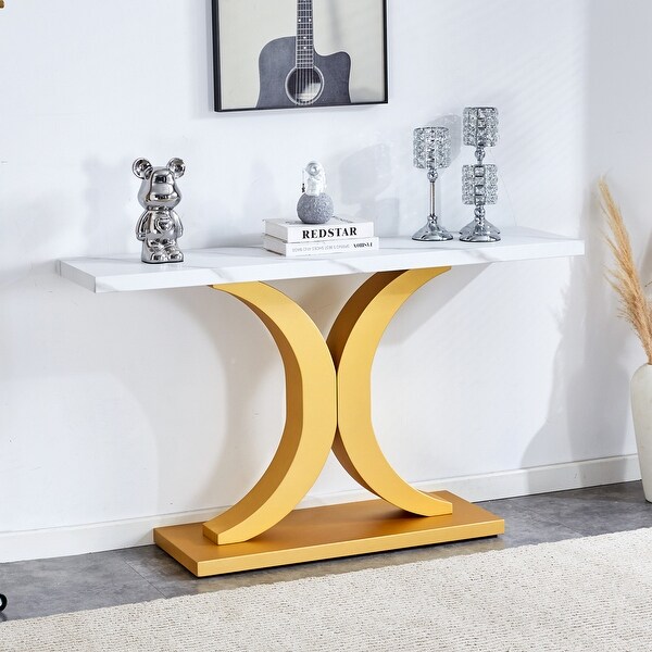 Modern minimalist style wood foyer table