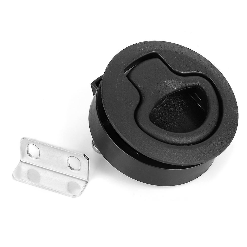 Black Round Flush Slam Latch Deck Hatch Pull Practical Boat Marine Hardware Accessory