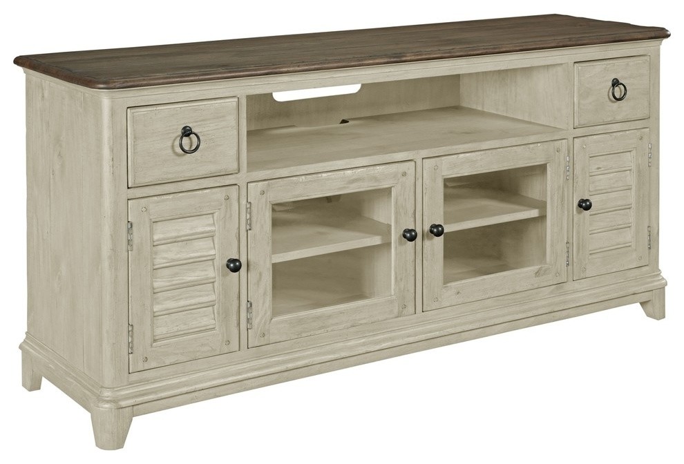 Kincaid Weatherford 66 quotConsole  Cornsilk Finish   Farmhouse   Entertainment Centers And Tv Stands   by Emma Mason  Houzz